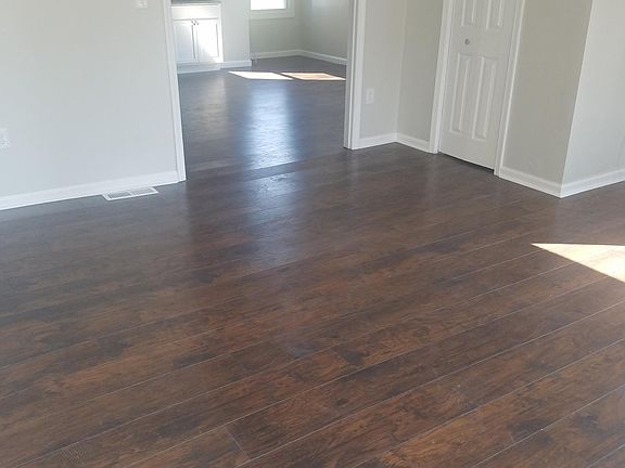 Living room, looking into kitchen