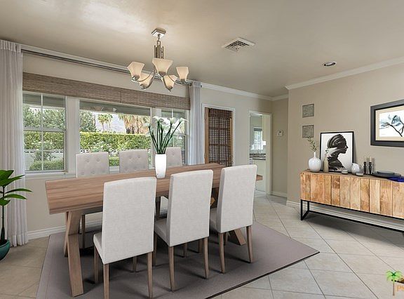 Virtually Staged Dining Area