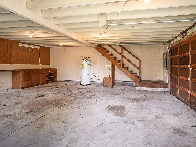 garage with loft for additional storage