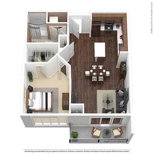 Floor plan BHP-A3 | 1 Bed | 1 Bath