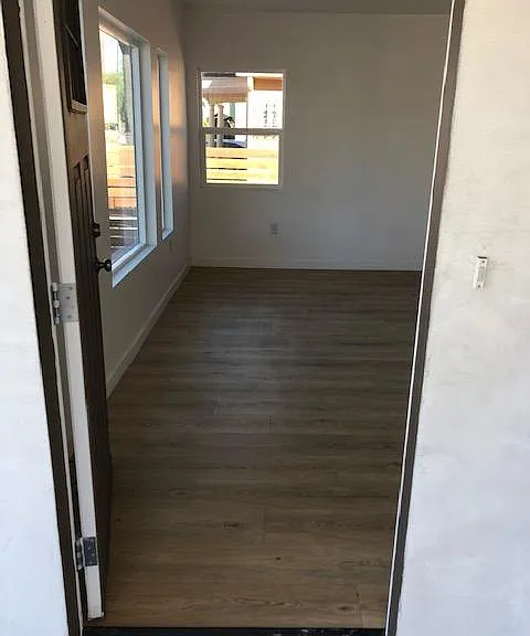 Front Entrance to living area (blinds have now been installed )