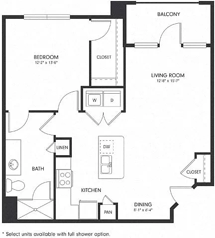 Floor plan One-Bedroom (A5)