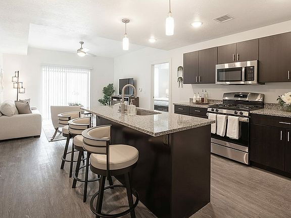 Kitchen with Breakfast Bar Two Bedroom