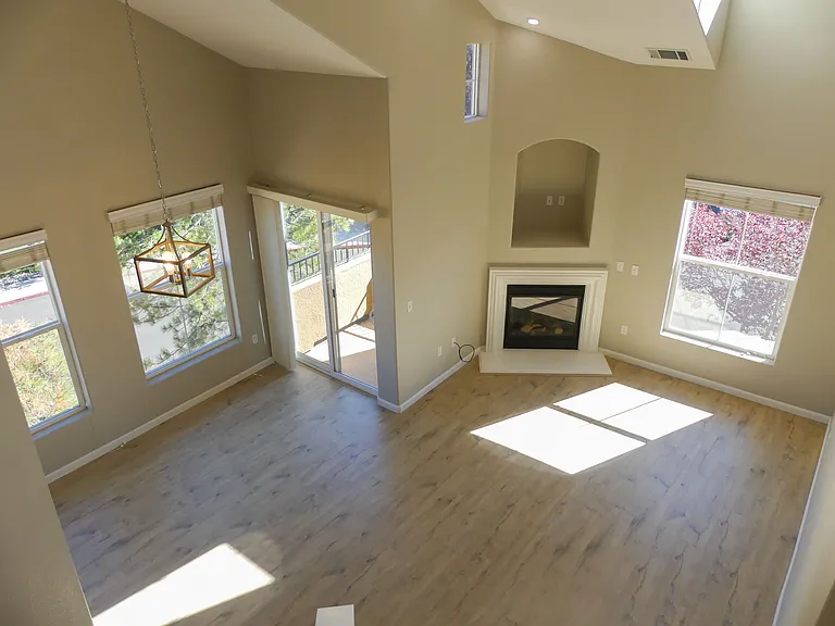 Living room and dining area