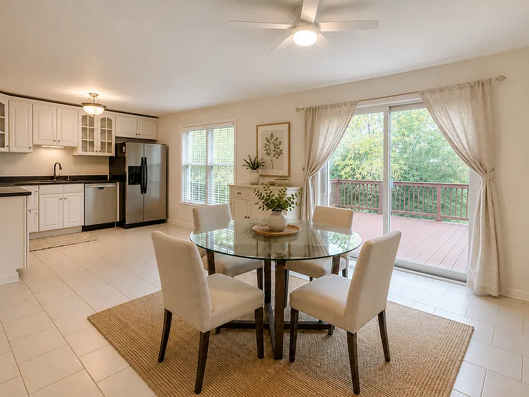Virtually staged kitchen.