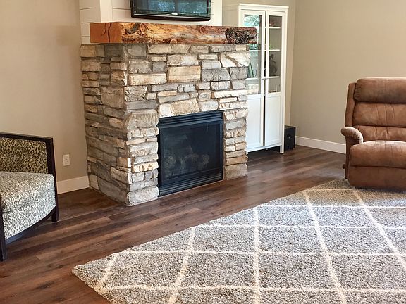 Living room with fireplace