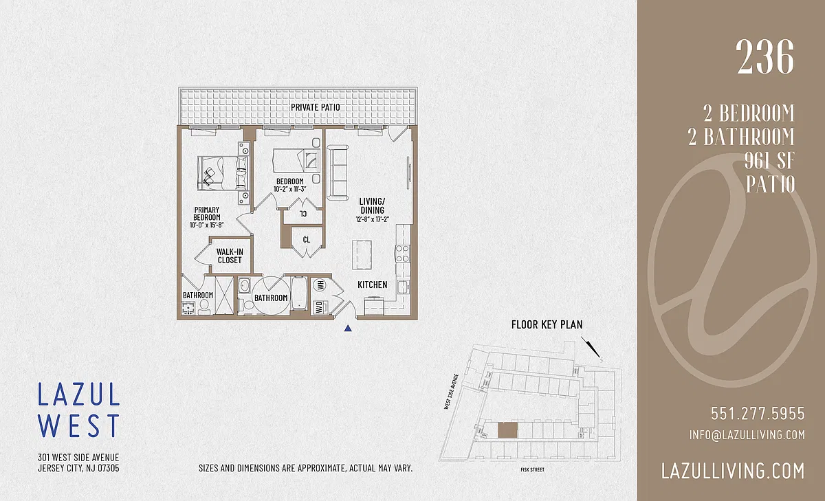 Floor plan 2 Bedroom- 36 Line with Private Patio