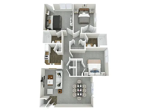 Floor plan 3BR - 2BTH