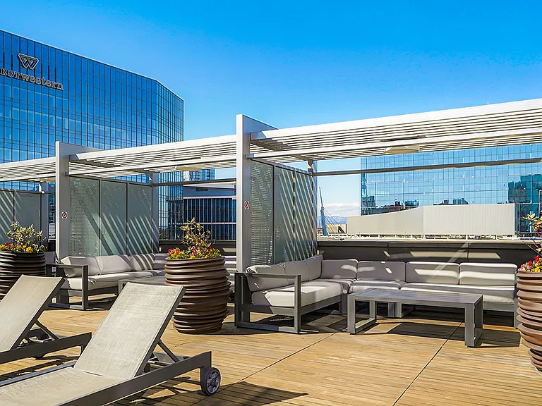 Rooftop outdoor lounge