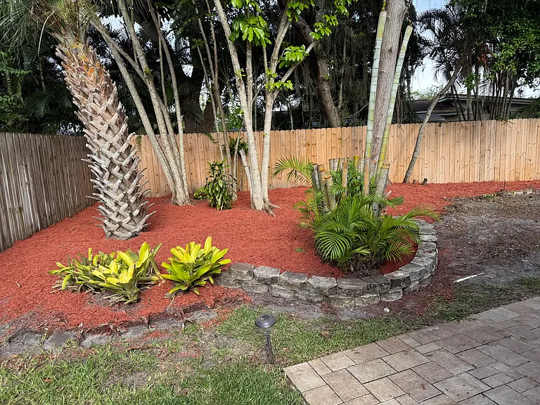 Backyard-fenced & pavers