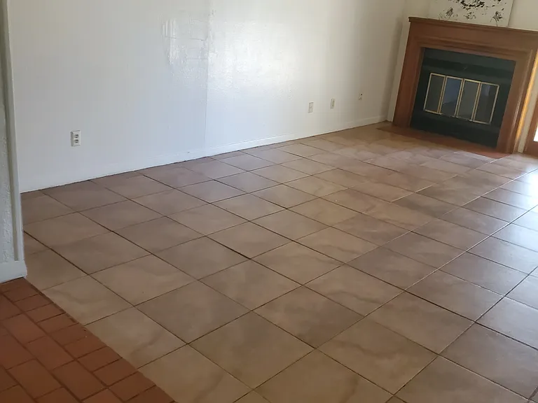 Living room with fireplace