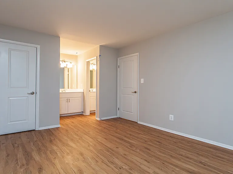 Large bedrooms with walk-in closets in most homes