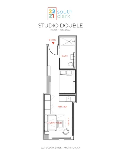Floor plan 1 Bed 1 Bath - 326 sqft