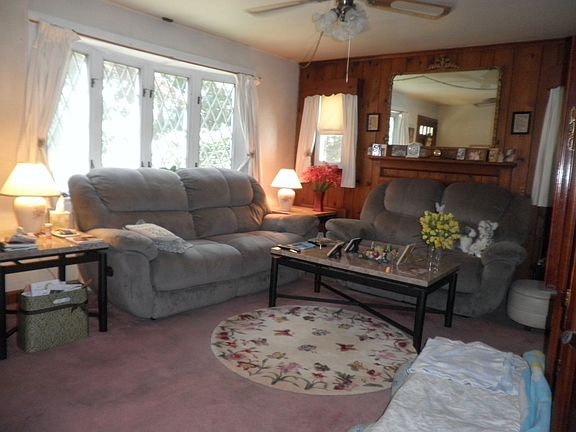 Living room with fireplace