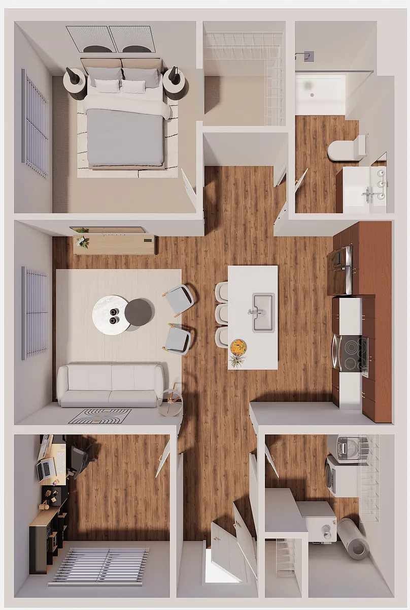 Floor plan C1 First Floor 1 Bedroom with Den