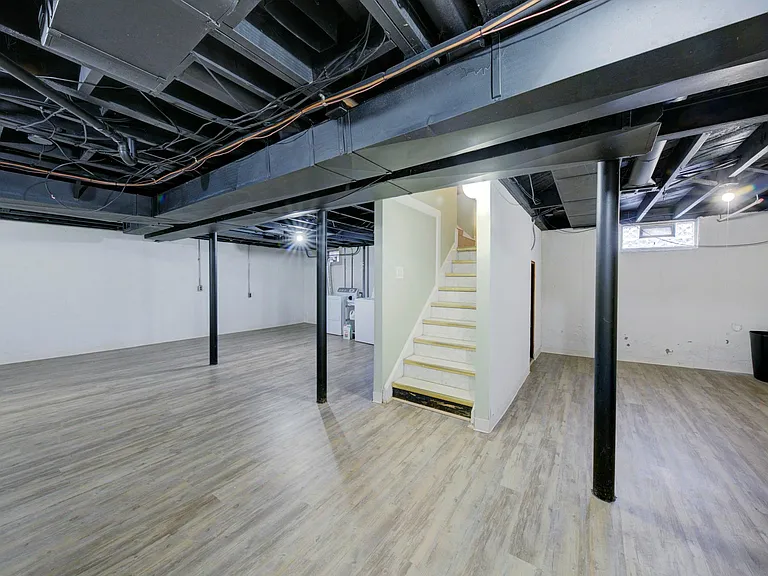 Partially finished basement