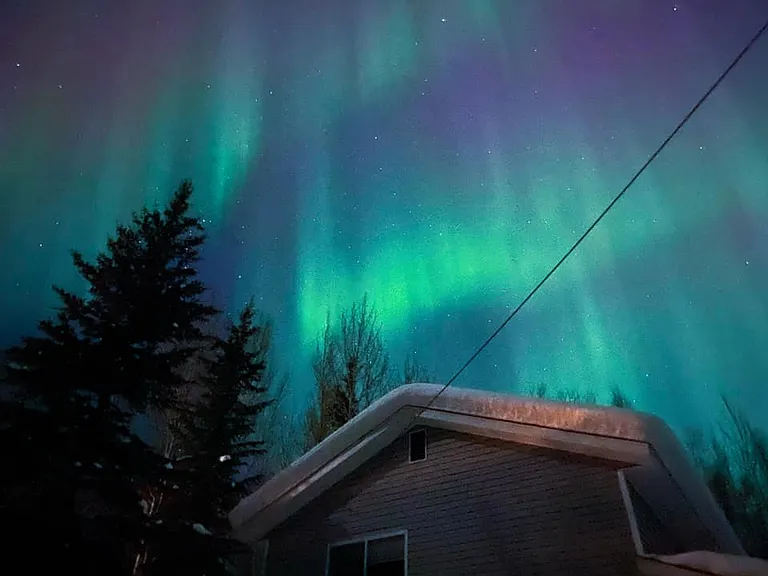 Aurora from the front yard