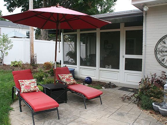 professionally landscaped private backyard