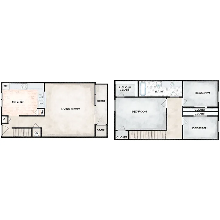 Floor plan 3 Bed 1 Bath