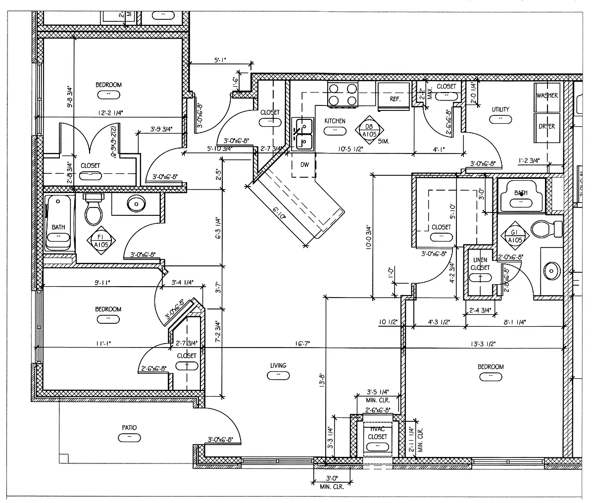 Floor plan 3 Bedroom B
