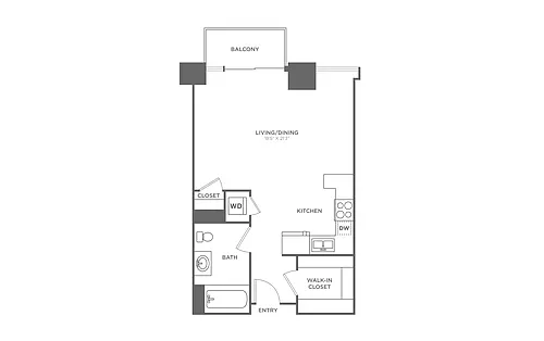 Floor plan Studio-S5