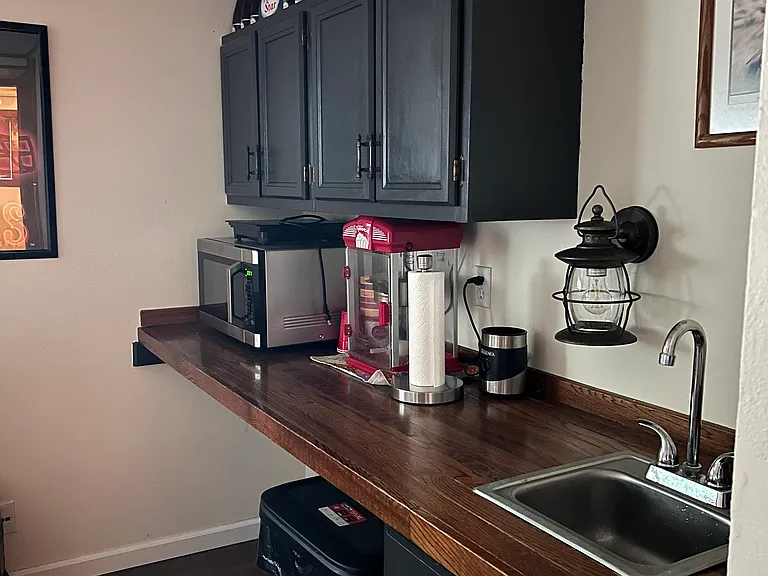 Downstairs bar kitchen area