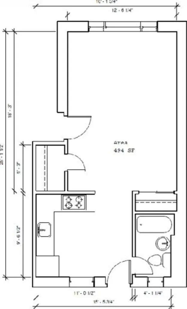 West Roxbury Centre - 390sf Studio — Photo 4