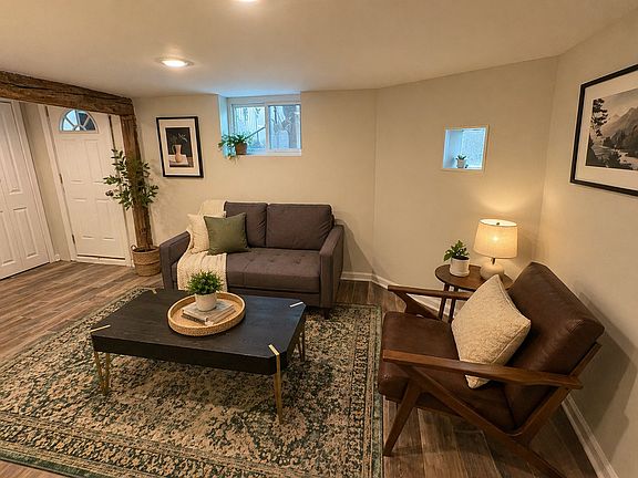 Front entrance and living room.