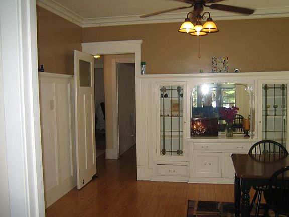 Buffet Storage with stained glass