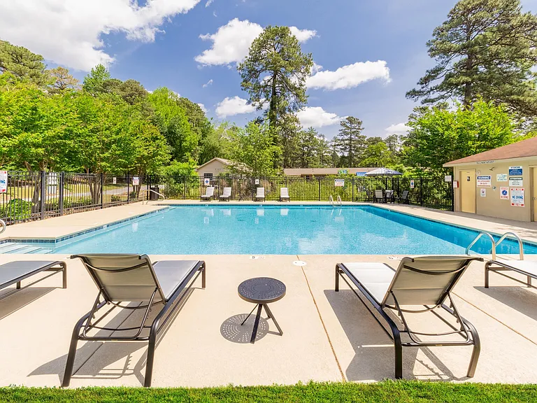 Sun Drenched Swimming Pool at Villas at North Point and South Point Apartments
