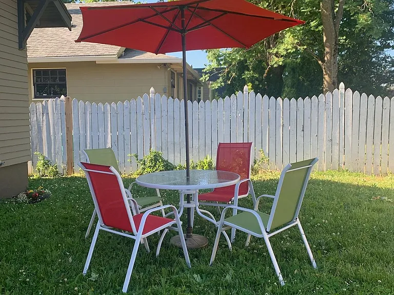 Shared enclosed backyard.