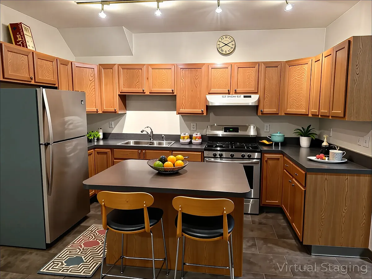 Photos have been AI-virtually staged to showcase the space's potential. Actual finishes, colors, and details may vary. - 351 Linwood Ave #1-B