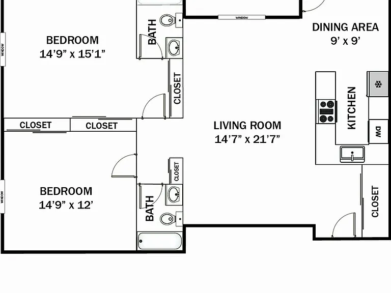 Oakwynne House 2 Bd - 2 Ba (Corner) Oakwynne House 2 Bd - 2 Ba (Corner)
