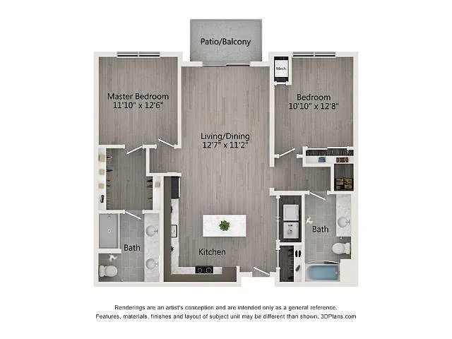 Floor plan The Wrigley (B1)