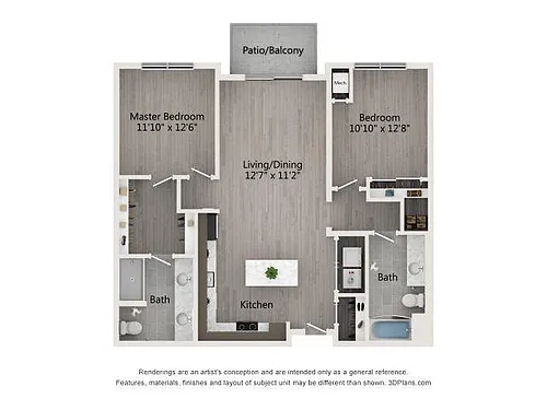 Floor plan The Wrigley (B1)