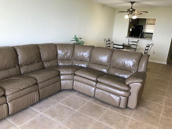 Reclining leather sectional