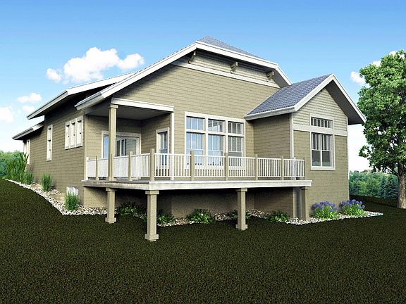 Ranch Style Home Elevation Rendering