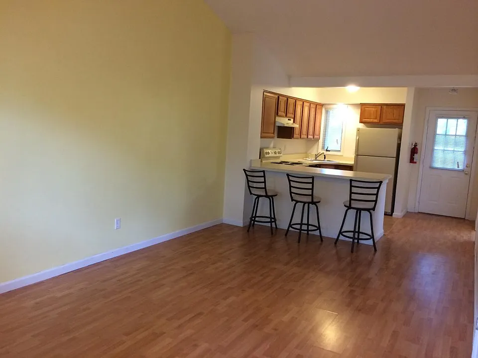 View from living room into the kitchen
