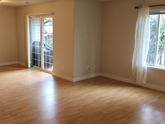 Bright living room and dining room