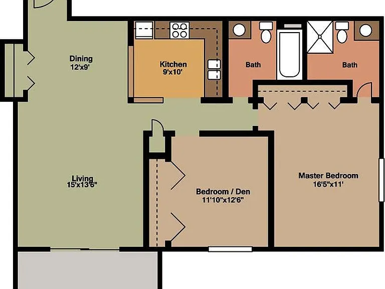 2x2 Floor Plan 2x2 Floor Plan