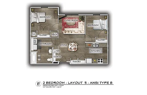 Floor plan 2 Bedroom