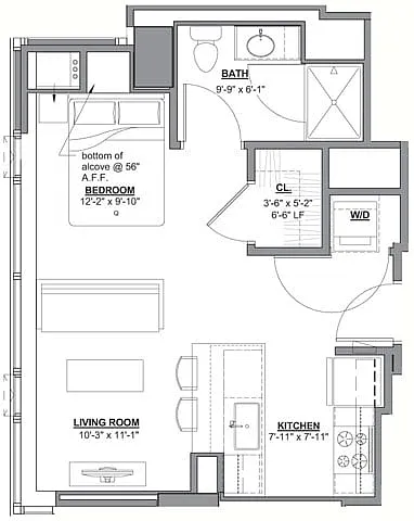 Floor plan Studio-S1