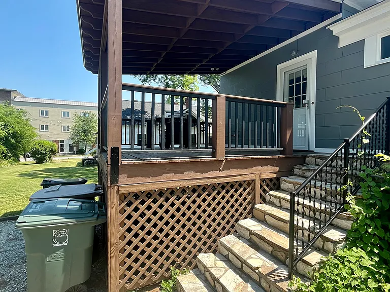 back deck and stone steps