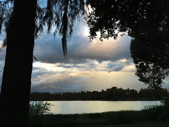 Sunrise over Lake Keystone.