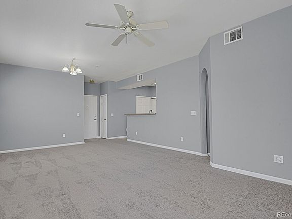 view from dining room to front door