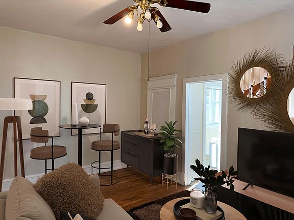 Virtually Staged Living and Dining Area