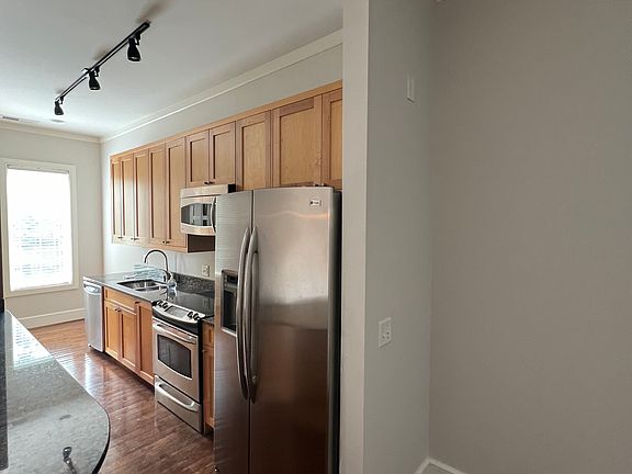 Galley Kitchen Hardwood Cabinets