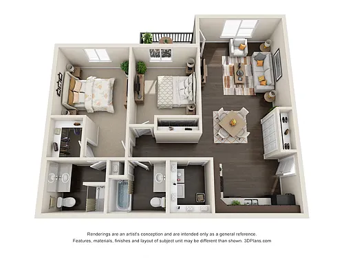 Floor plan Ag Two Bed A