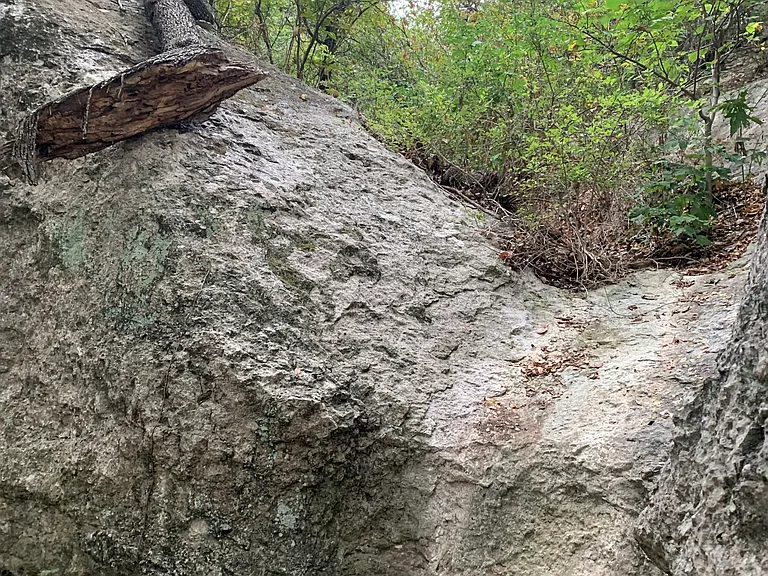 Natural rock formation trail on public lands, 5 minute walk from the house