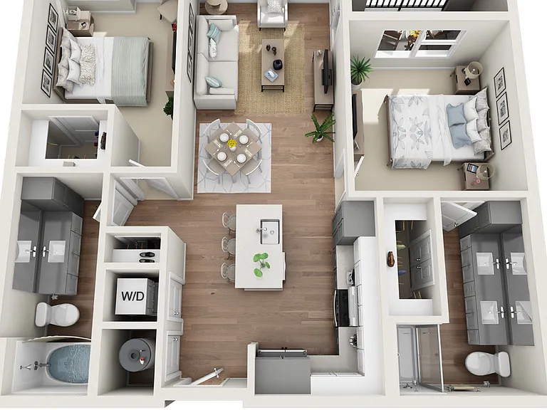 The Sawyer Providence Farm - B1 - 2 Beds - 2 Baths - 954 Sq. ft.
